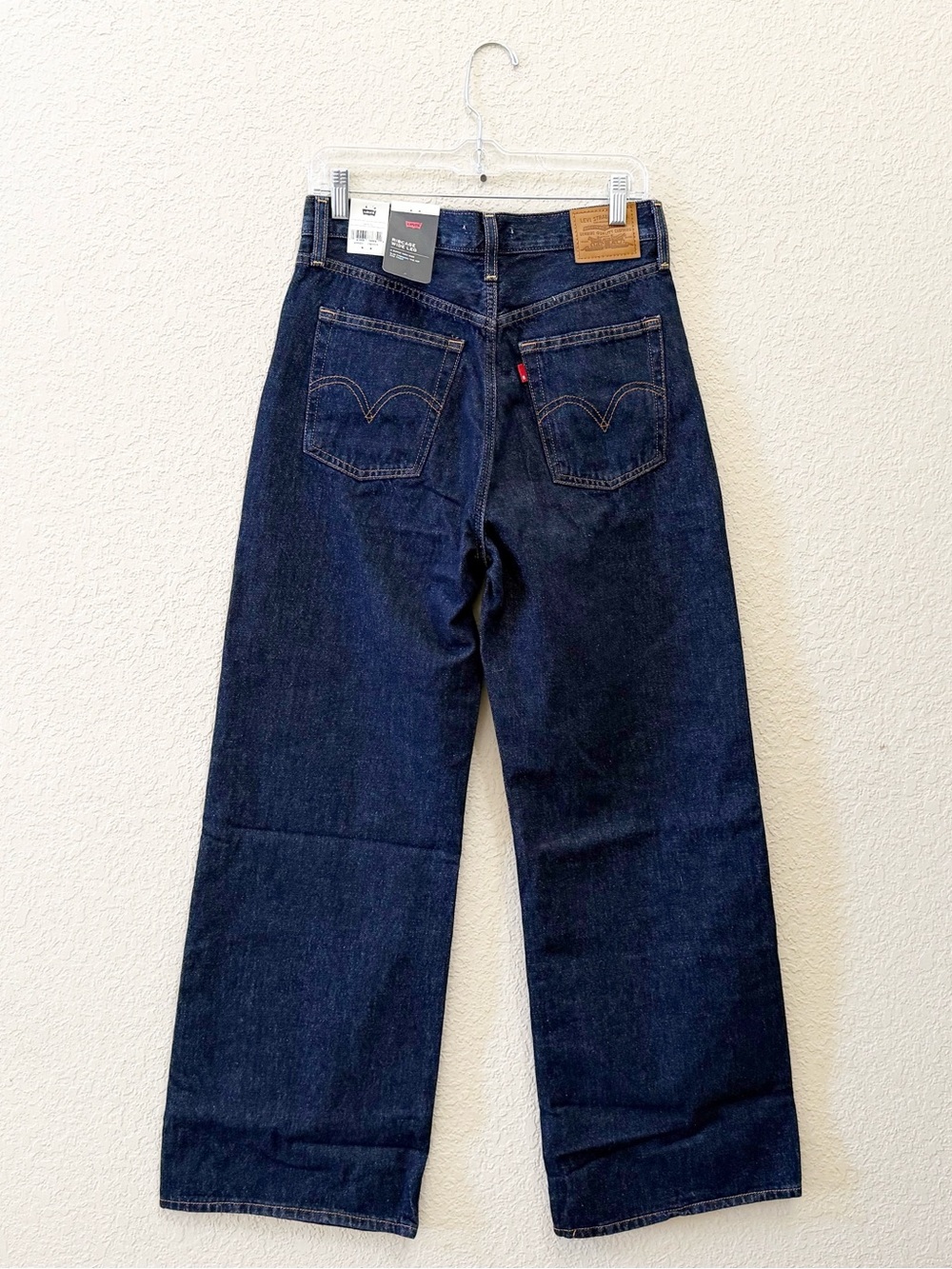 Levi’s Jeans Ribcage High-Rise Wide Leg Dark Indigo Casual Festival Western 29 - Picture 6 of 14